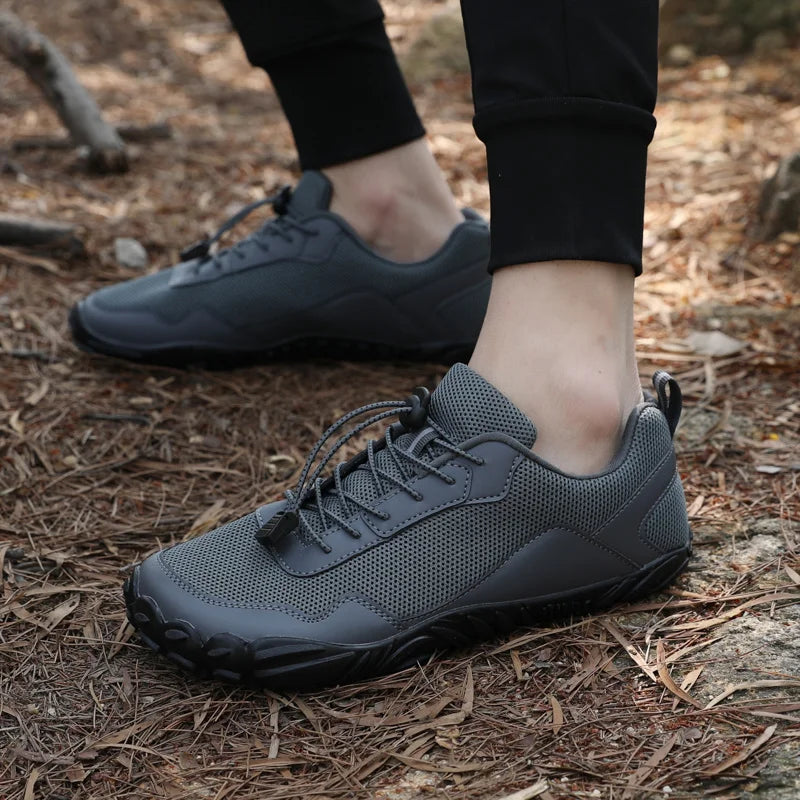 Męskie buty turystyczne typu „barefoot” – oddychające buty sportowe do aktywności na świeżym powietrzu, buty wspinaczkowe, buty trekkingowe, antypoślizgowe, wygodne, męskie buty codzienne do biegania