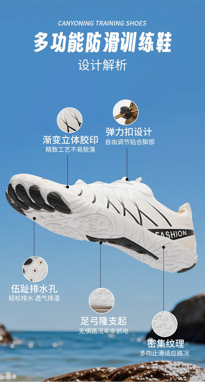 Scarpe da acqua unisex ad asciugatura rapida, scarpe da acqua antiscivolo, sneakers da spiaggia a piedi nudi per uomo e donna, per nuoto, surf, guado e sport all'aria aperta