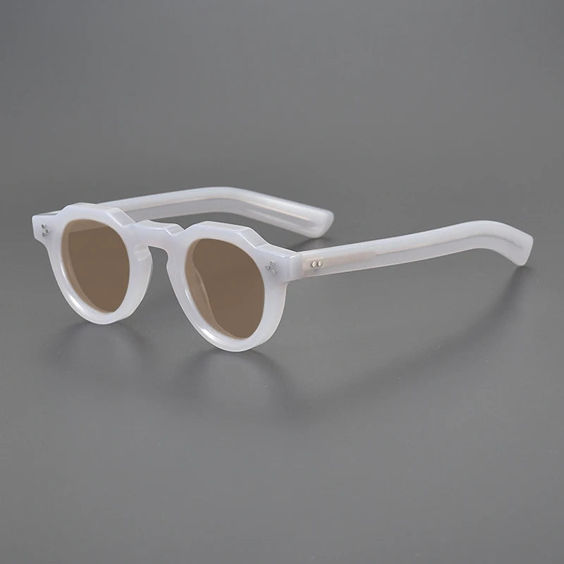 Vintage Polarized Acetate Sunglasses Men Quality Retro Designer Small Sunglasses Women UV400 Handmade Luxury Brand Eyewear