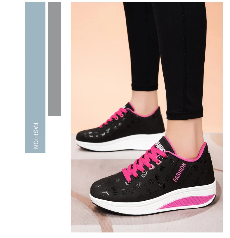 Women Sneakers Fashion Women Vulcanized Shoes High Quality Flats Shoes for Women Walking Platform Plus Size Zapatillas Mujer