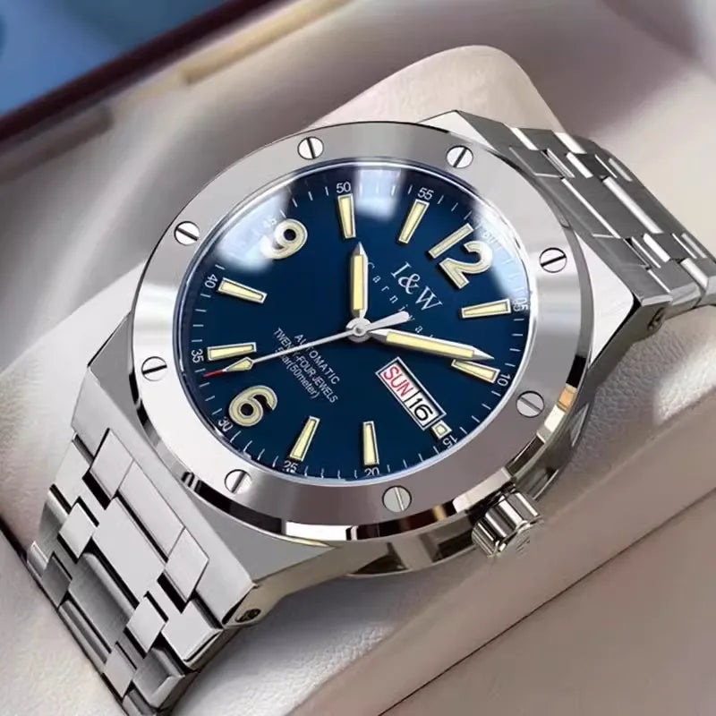IW New Fashion Date Men Watch MIYOTA Automatic Movement Luminous Top Brand Luxury Sports Mechanical Watch Relogio Masculino