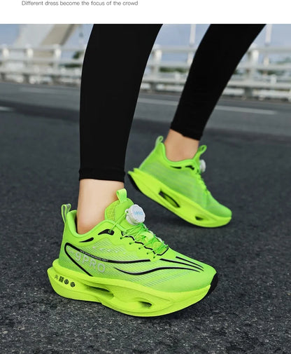 New men's and women's running shoes breathable racing sports shoes carbon cushioning lightweight men's jogging training shoes