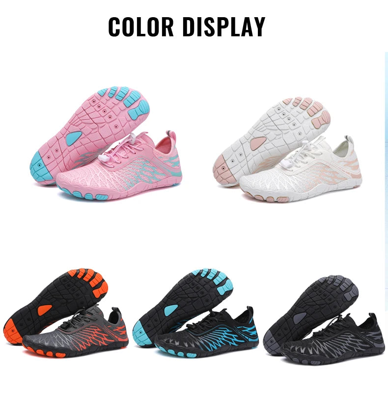 Men Water Shoes Women Beach Barefoot Aqua Shoes Quick Dry Swimming Wading Sports Sneakers Upstream Boating Fishing Surf Sneakers