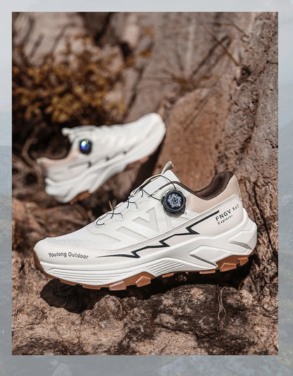 Chaussures de randonnée respirantes pour homme — Boucle rotative, semelle antidérapante