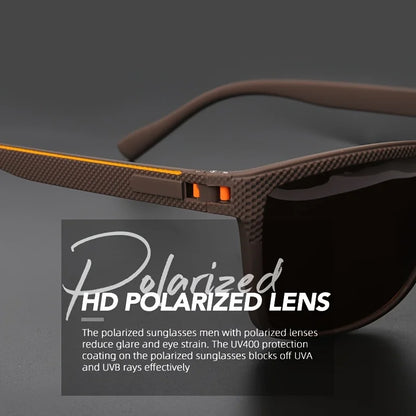 2025 New Square Frame Polarized Sunglasses High-Quality Spring Hinges Multicolor Coated Lenses for Vacation Driving Fishing UV P