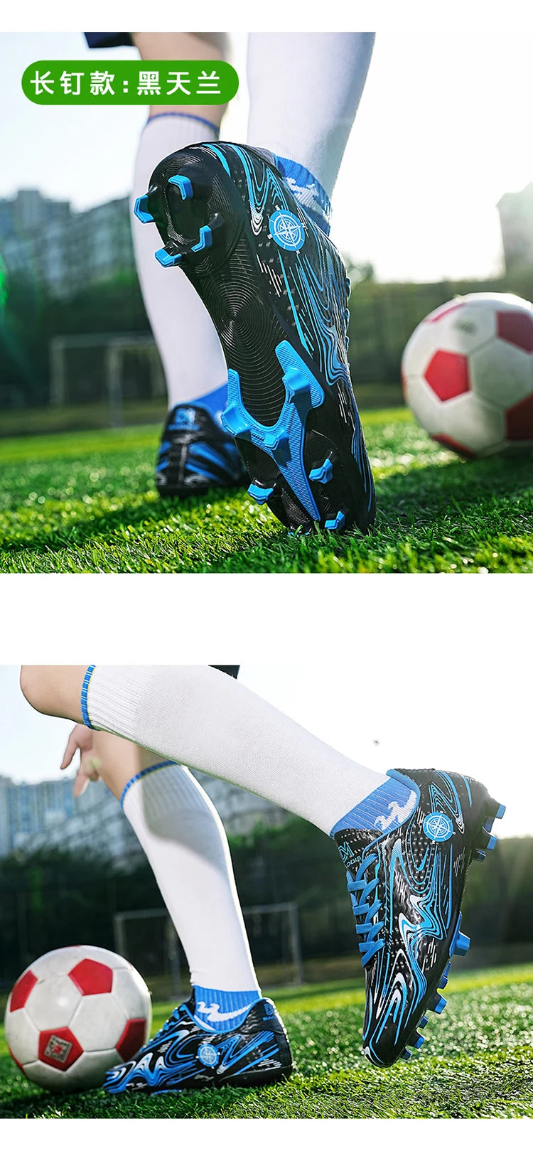 Kids Youth Soccer Cleats Football Shoes Men Non-Slip Breathable Lightweight Training Sneakers Boys Children Football Match Boots