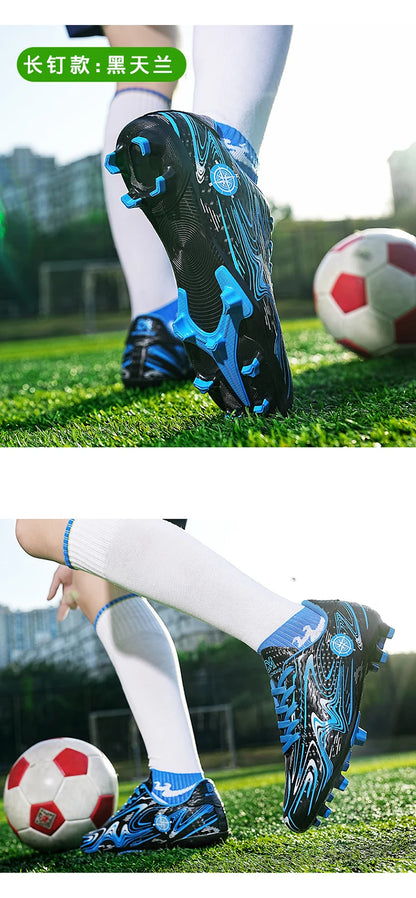 Kids Youth Soccer Cleats Football Shoes Men Non-Slip Breathable Lightweight Training Sneakers Boys Children Football Match Boots