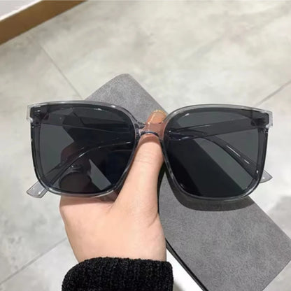 Fashion Korean Vintage Square Sunglasses Women Oversized Sunglass Men Retro Trend Black Sun Glasses Shades Goggle UV400 Eyewear