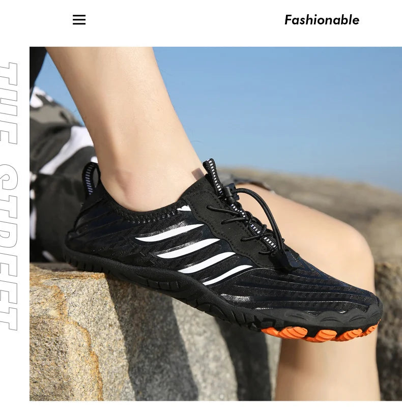 Herren Damen Wasserschuhe Aqua-Schuhe Drainage-Schuhe Strandsport Schwimmsandalen Schnelltrocknend Bootfahren Barfuß Tauchen Angeln Surfen Sneaker