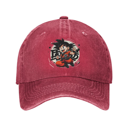 Goku Anime Dragon Ball Men Women Baseball Caps Distressed Denim Hats Cap Vintage Outdoor Running Adjustable Fit Headwear