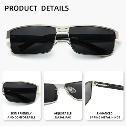 KINGSEVEN Luxury Classical Vintage Unisex Polarized Sunglasses Outdoor Sports Protective Anti-Glare Trendy Driving Eyewear
