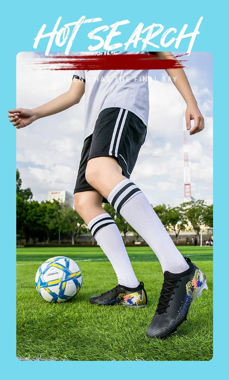 Férfi futballcipő, fűre, ultrakönnyű, sportos, kényelmes, felnőtt, csúszásmentes futballcipő, kültéri stoplis cipő, sport, futsal, edzés, mérkőzés