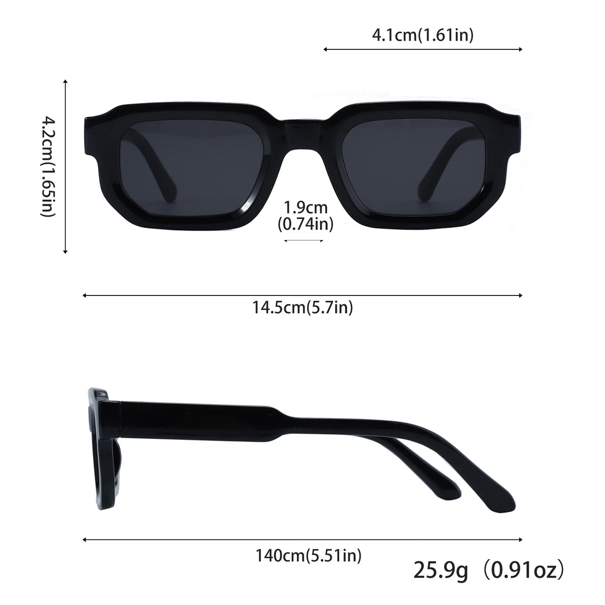 6PCS/Set Women Vintage Rectangle Frame Sunglasses Fashion Retro Sun Glasses Luxury Brand Design Glasses Eyewear Men Goggle