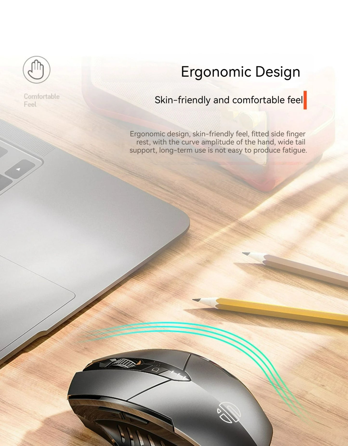 Inphic F1 2.4G Bluetooth Wireless Mouse Office Silent Mouse Rechargeable 6 Efficient Buttons Gaming Mouse For Laptop Tablet PC