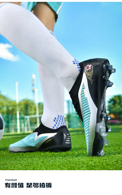 New Men Football Boots Sport Soccer Shoes Outdoor Cleats Adult Non Slip Boys Long Spikes Training Breathable Match Comfortable