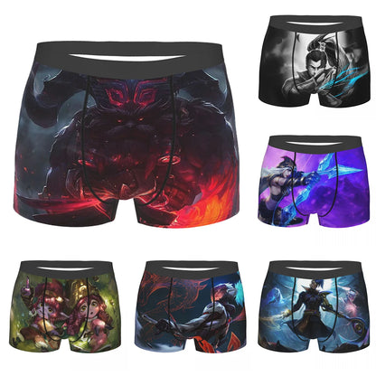 Ornn League of Legends LOL Jogos MOBA Cuecas Cuecas respiráveis Roupa interior masculina Calções sensuais Boxers