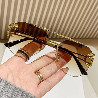 Keret nélküli női napszemüveg, luxus, designer, vintage, UV400, férfi napszemüveg, Lunette, Shades De Soleil, Femme, Gafas De Sol, Mujer, Lentes