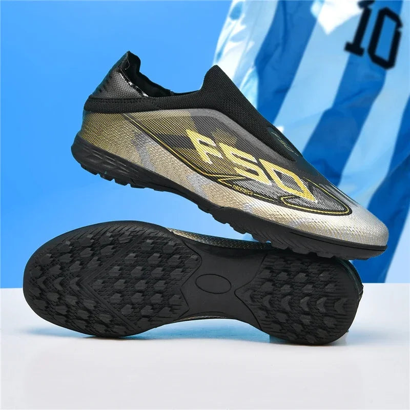 Nouvelles chaussures de football pour hommes, chaussures de futsal antidérapantes pour matchs en extérieur, chaussures de soccer ultralégères, chaussures de sport de haute qualité, chaussures à cheville haute et respira