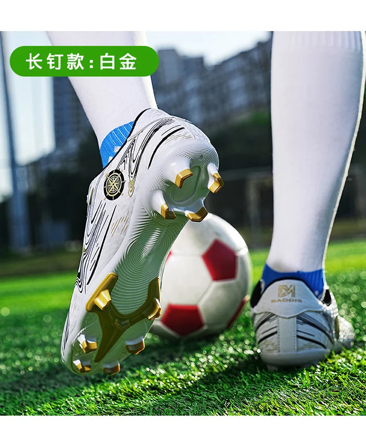 Kids Youth Soccer Cleats Football Shoes Men Non-Slip Breathable Lightweight Training Sneakers Boys Children Football Match Boots