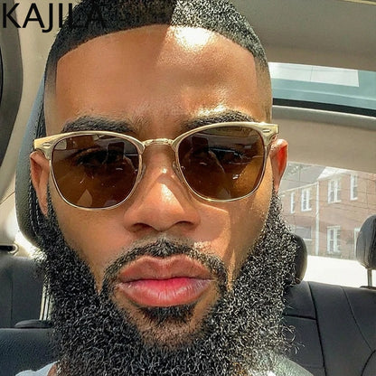 Steampunk Square Sunglasses Men 2026 Luxury Brand Metal Frame Retro Punk Sun Glasses Male Driving Shades Vintage Eyewear UV400