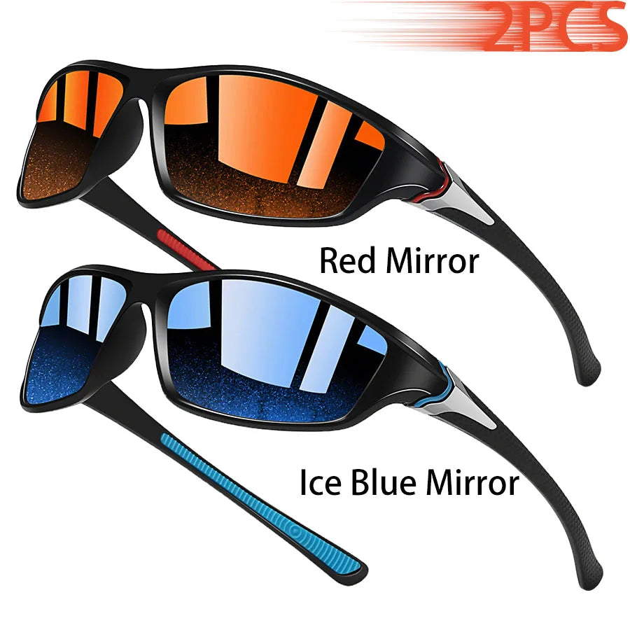 1-2PCS Fashion Vintage Outdoor Sports Fashion Vintage Sunglasses Cycling Fishing Driving Mountaineering Sun Glasses