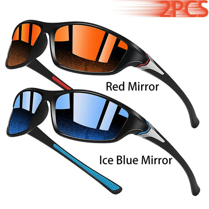 1-2PCS Fashion Vintage Outdoor Sports Fashion Vintage Sunglasses Cycling Fishing Driving Mountaineering Sun Glasses