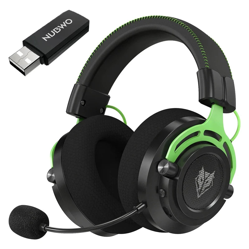 Casque de jeu sans fil NUBWO G03 avec micro à suppression du bruit, casque sans fil stéréo Bluetooth pour joueurs avec micro pour PS5, PS4, PC
