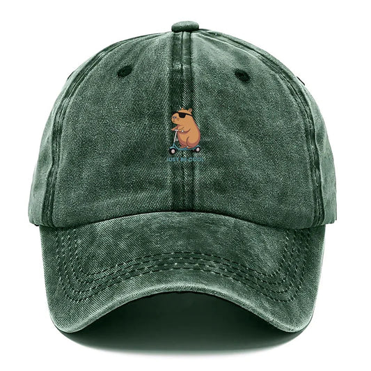 Capybara Cartoon Washed Cotton Baseball Cap For Men Women Embroidery Unisex Soft Hats Vintage Funny Animal Hat Cute Fashion Caps