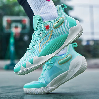 Men's Basketball Shoes Breathable Cushioning Non-Slip Wearable Runing Shoes Gym Training Athletic Basketball Sneakers for Men