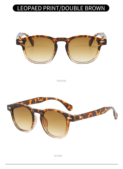 Vintage Oval Classic 4 Small Ding Stylish Decorative Sunglasses for Men and Women