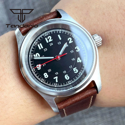 Tandorio 36 mm Fashion 20 BAR automatisk dykar- och pilotklocka för män och kvinnor NH35/PT5000/Miyota8215-urverk safirglas armbandsur med grön luminiscens