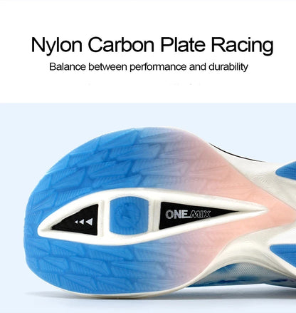 ONEMIX-Nylon Carbon Board Marathon Running Racing Shoes, Professional Stable Support, Shock-relief, Ultra-light Rebound Sneaker