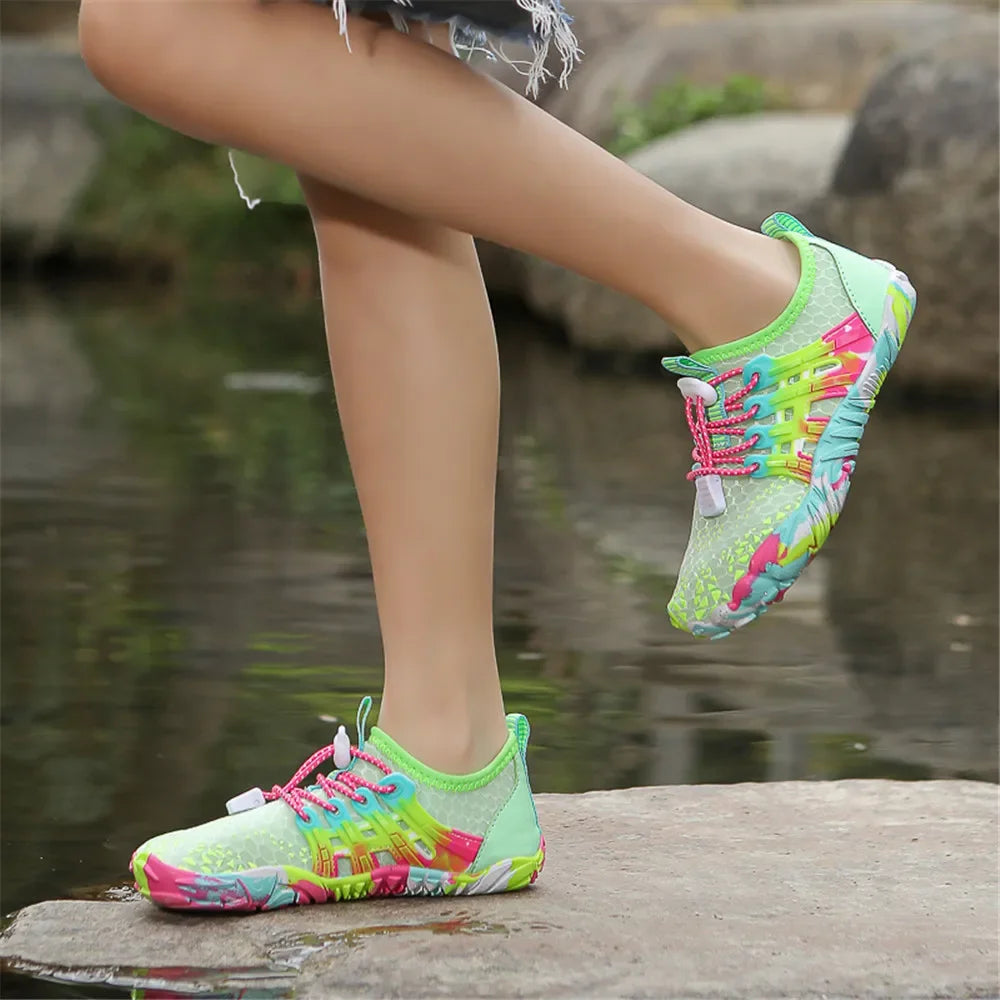 12 Farben Wasserschuhe für Kinder, Sommer, Strand, Five Fingers, Barfuß, Schwimmen, Aqua-Schuhe, schnell trocknend, Meer, Fluss, Kindersneaker