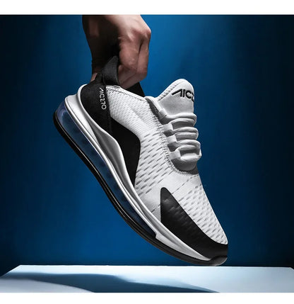 Baskets décontractées à coussin d'air pour hommes, chaussures de sport respirantes en maille absorbant les chocs, antidérapantes, résistantes à l'usure, chaussures de sport d'été