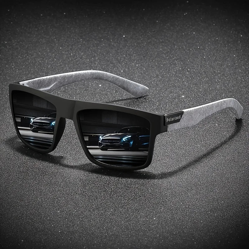 Fashion Polarized Sunglasses For Men And Women Luxury Driving Fishing Trip Vintage Square Sunglasses For Men UV400 Glasses
