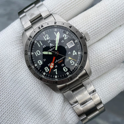 Relógio de pulso mecânico STEELFLIER Official SF792 GMT, movimento NH34, luminescência Super BGW9 C3, resistente à água até 200M, relógio de mergulho de luxo para homem