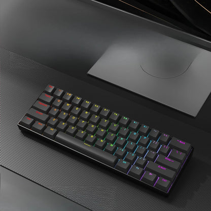 Wireless Gaming Mechanical Keyboard Bluetooth 60 Percent RGB White Triple Mode Portable Keyboards
