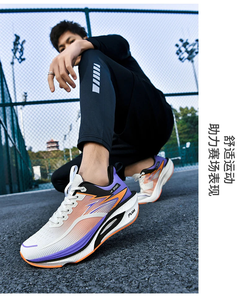 Men Sports Running Shoes Marathon Air Cushion Breathable Lightweight Comfortable Women Outdoor Athletic Sneakers Jogging Tenis