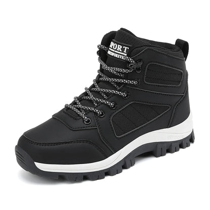 Scarpe sportive da donna bianche, casual, antiscivolo, da corsa, per escursioni all’aperto, arrampicata, impermeabili, traspiranti, con lacci, con suola rialzata