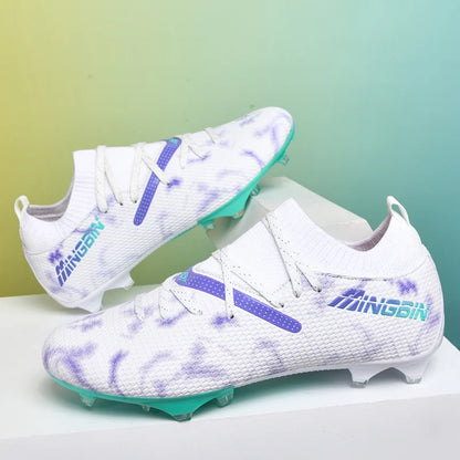 Men's Turf Soccer Shoes Cleats Professional Football Boots Breathable Mesh Youth Soccer Anti-Skid Male Sneakers Society Chuteira