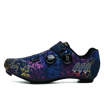 Chaussures de cyclisme pour homme : chaussures de course sur route à fixation automatique, chaussures de sport, chaussures d'entraînement sans crampons ; chaussures de cyclisme pour femme avec crampons SPD