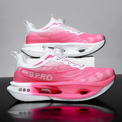 New men's and women's running shoes breathable racing sports shoes carbon cushioning lightweight men's jogging training shoes