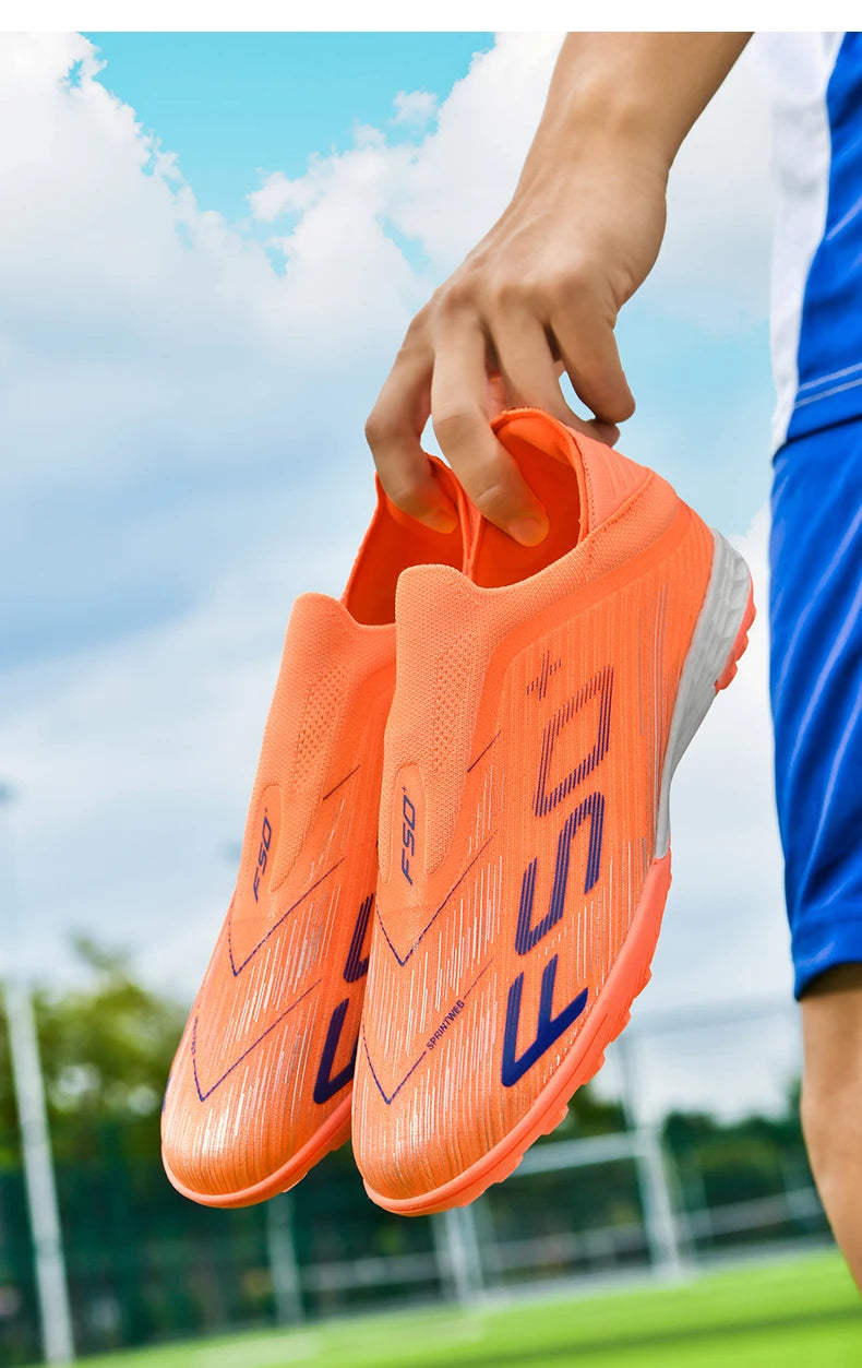 New Men's Soccer Shoes Match Football Boots Sneakers Non-Slip Grass Cleats High-Quality Futsal Indoor Hot-Selling High-Top Outdoor