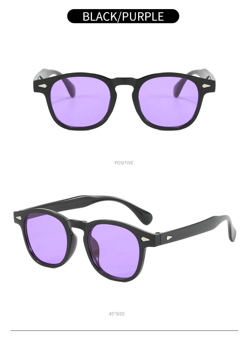 Vintage Oval Classic 4 Small Ding Stylish Decorative Sunglasses for Men and Women