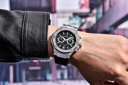 Relojes de cuarzo para hombre PAGANI DESIGN: cronógrafo deportivo de lujo, hermético, con agujas luminiscentes y cristal de zafiro con tratamiento antirreflectante