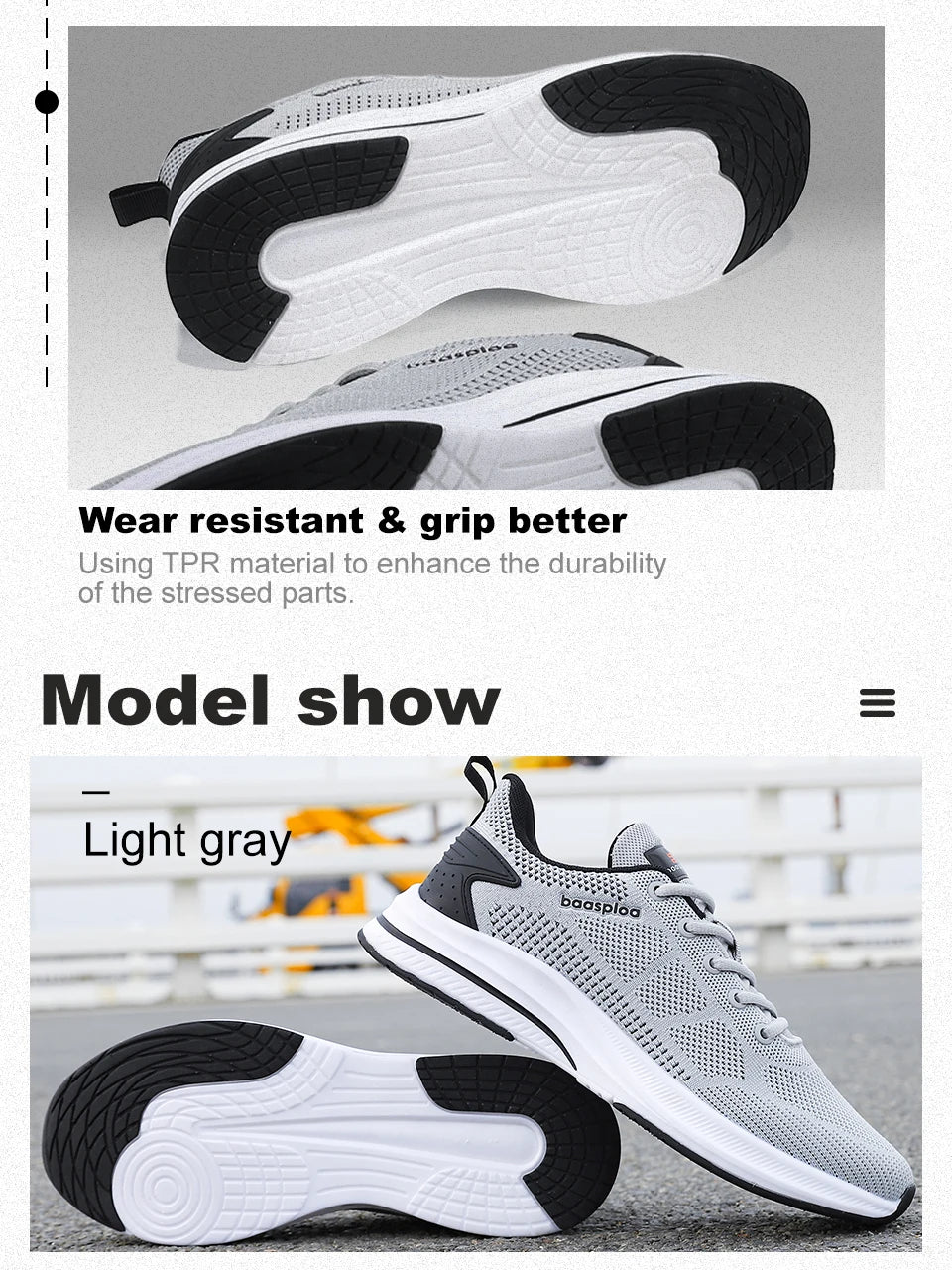 Ténis de corrida para homem da marca Baasploa: ténis casuais de malha, de designer, leves, com atacadores, novos, para desporto ao ar livre e ténis de ténis