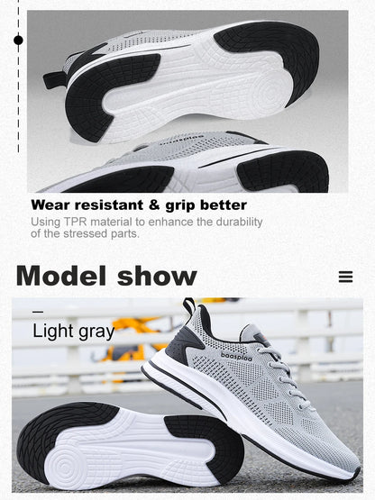 Ténis de corrida para homem da marca Baasploa: ténis casuais de malha, de designer, leves, com atacadores, novos, para desporto ao ar livre e ténis de ténis
