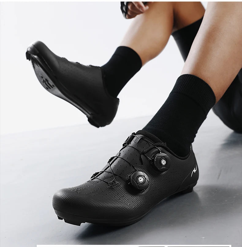 Competition Cycling Sports Shoes Road Bicycle Shoes Unisex Breathable Self-Locking Racing Cycling Shoes
