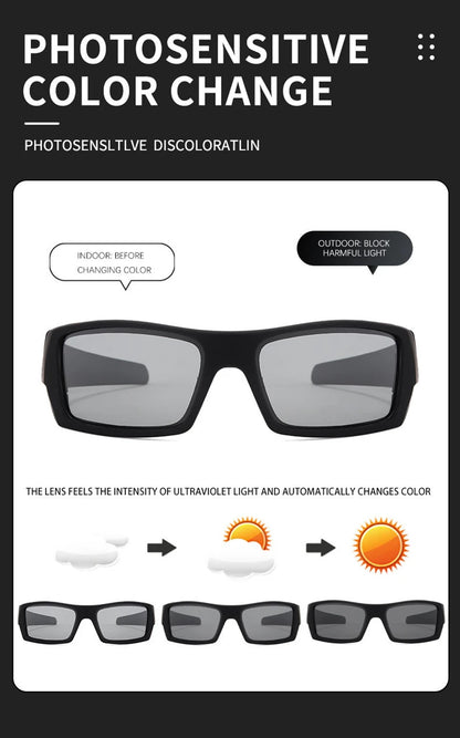 Polarized Sunglasses For Sports Sunglasses Trendy Retro Rectangular Wrap Around Vintage Uv380 Eye Protection Fishing Glasses