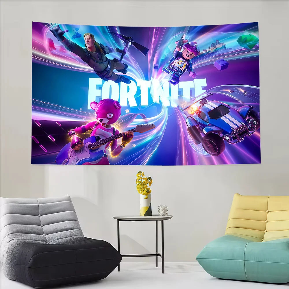 Game F-Fortnite flag Decoration Art Picnic Party Home Hanging Camping Outdoor Party Banner